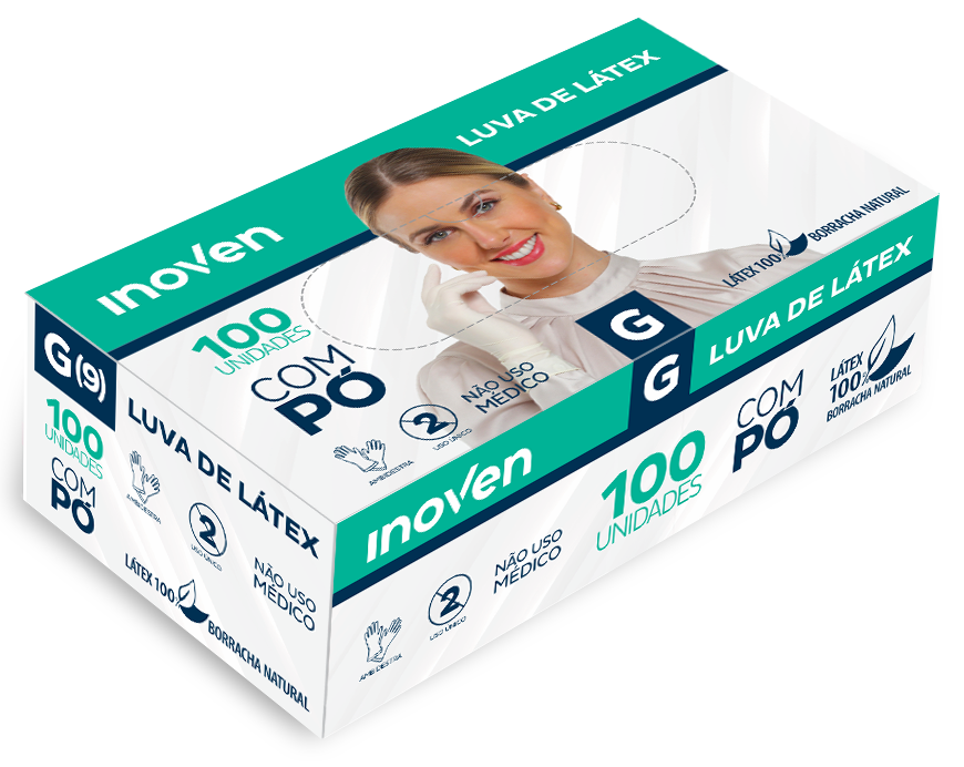 LUVA DE LATEX COM PÓ G 100un - Imagem 3
